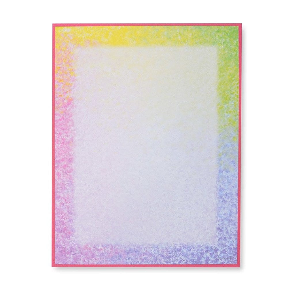 Rainbow Watercolor Border Stationery Paper - 100 Count Gartner Studios Stationery Paper 70459