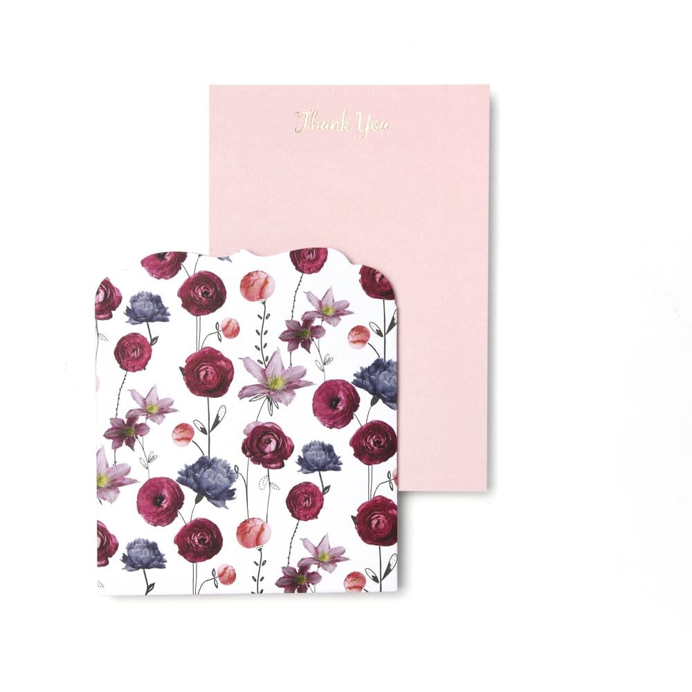 Realistic Florals And Gold Foil Pocket Note Cards Gartner Studios Note Cards 43279