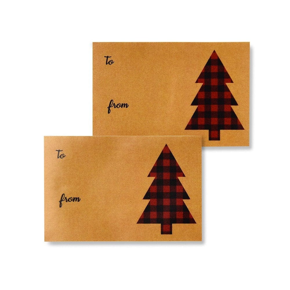 Red And Black Plaid Holiday Gift Labels- 120 Count Gartner Studios Labels 44793