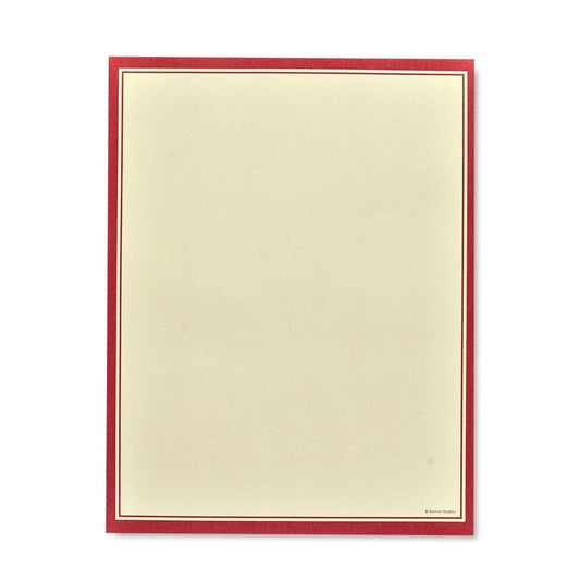 Red Border Stationery Paper - 100 Count Gartner Studios Stationery Paper 78466
