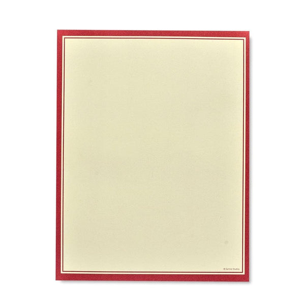 Red Formley Paper Red Border Stationery Paper - 100 Count | Gartner Studios