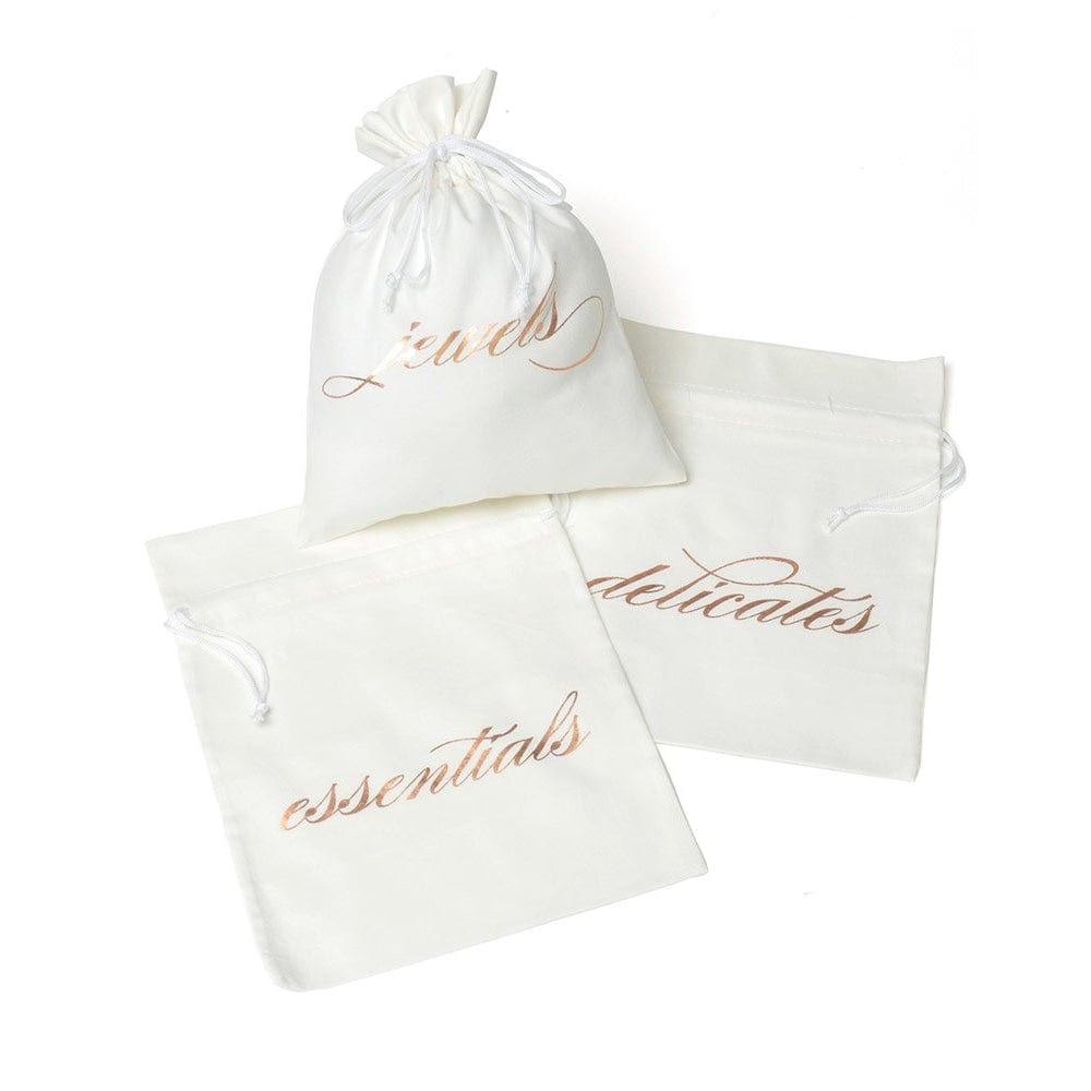 Rose Gold Script Drawstring Travel Bags Gartner Studios Travel Bags 25165