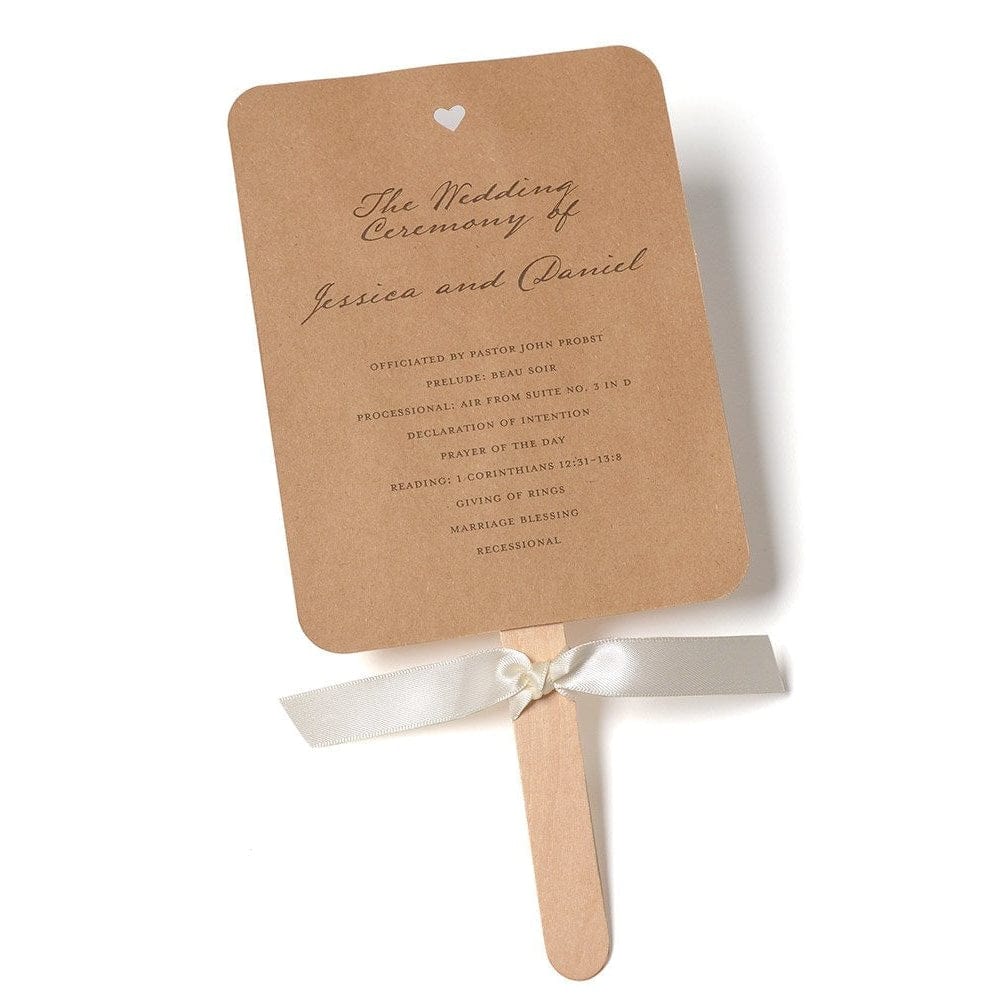 Rustic Kraft Fan Print At Home Wedding Program Kit Gartner Studios Program Paper 13729