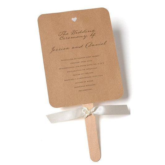 Rustic Kraft Fan Print At Home Wedding Program Kit Gartner Studios Program Paper 13729