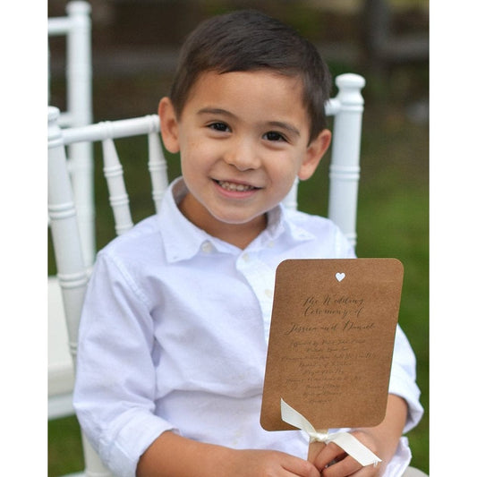 Rustic Kraft Fan Print At Home Wedding Program Kit Gartner Studios Program Paper 13729