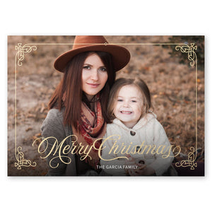 Scroll Border Holiday Card Gold Gartner Studios Christmas Card 95448