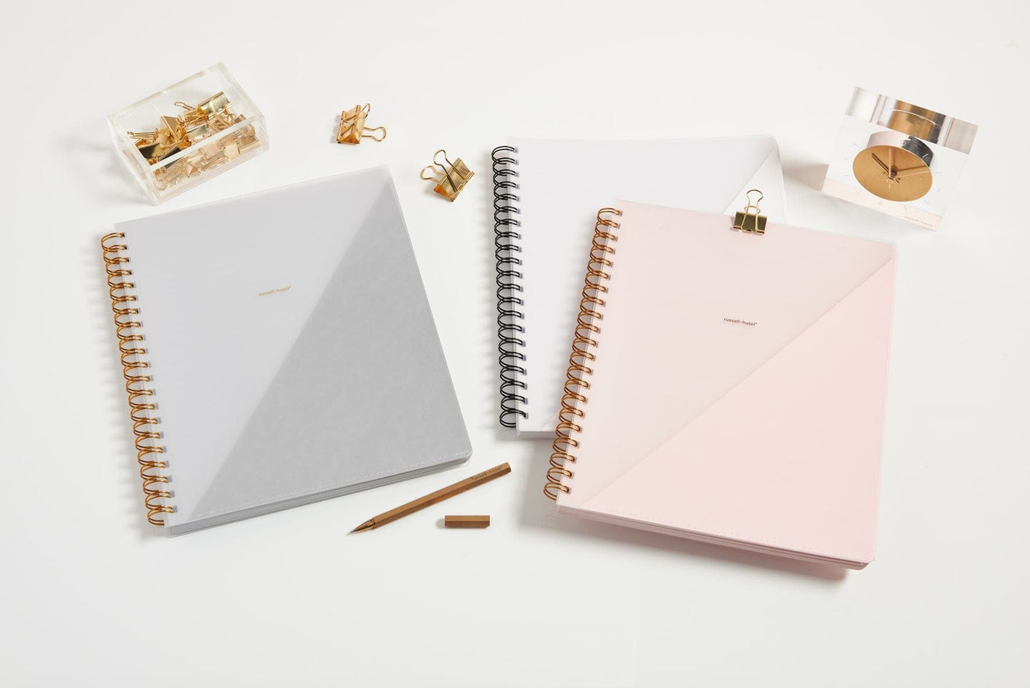 Signature Memo Notebook with Pocket - White russell + hazel Notebooks 88342