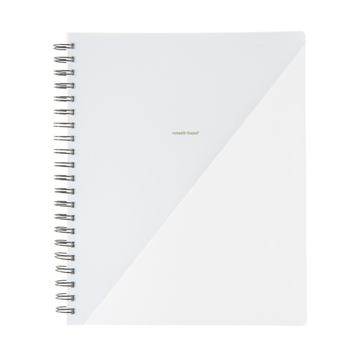 Signature Memo Notebook with Pocket - White russell + hazel Notebooks 88342