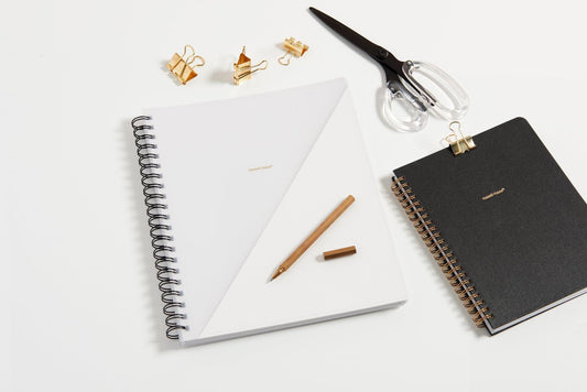 Signature Memo Notebook with Pocket - White russell + hazel Notebooks 88342