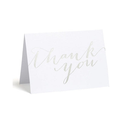 Silver Foil Script Thank You Cards Gartner Studios Cards - Thank You 14269