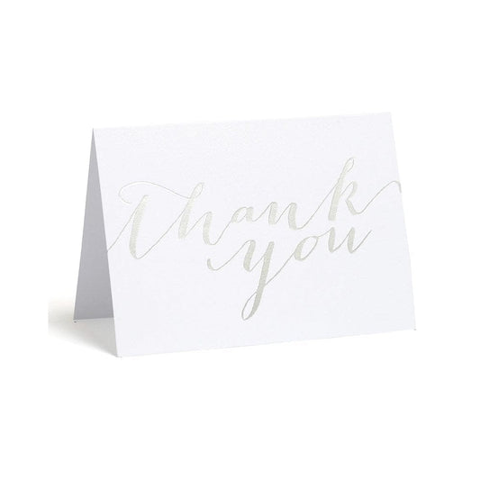 Silver Foil Script Thank You Cards Gartner Studios Cards - Thank You 14269
