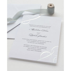 Silver Foil Swirls Print At Home Invitation Kit Gartner Studios Invitations 16120