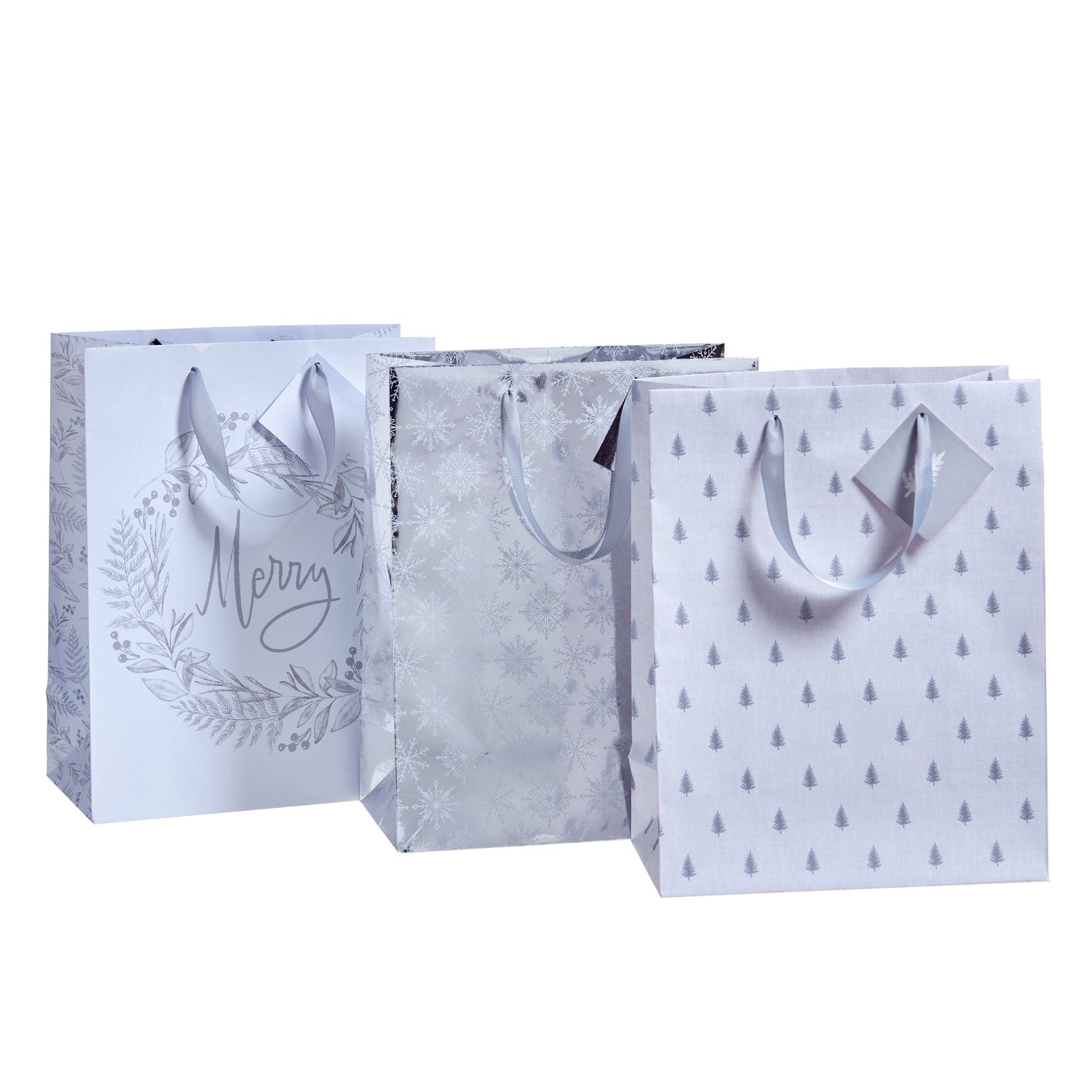 Silver Gift Bags - 3 Count | Gartner Studios
