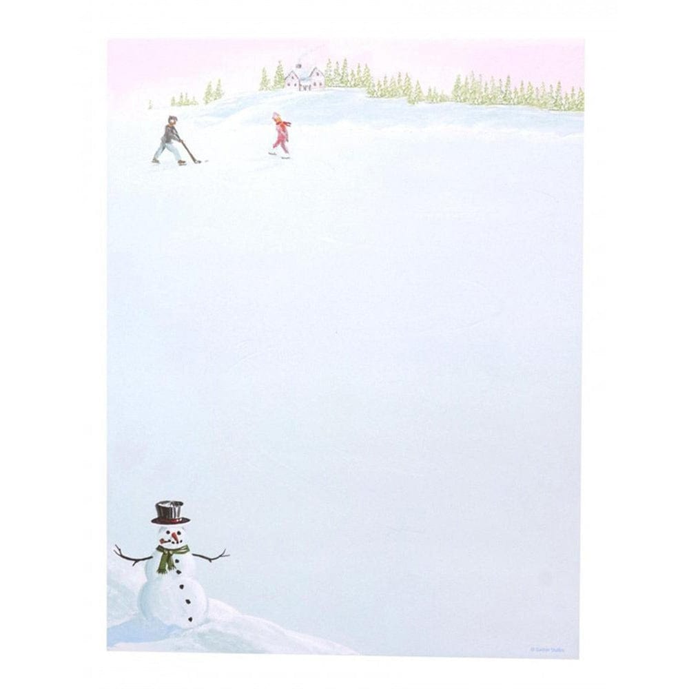 Snowman Scenic Stationery Paper - 80 Count Gartner Studios Stationery Paper 22648
