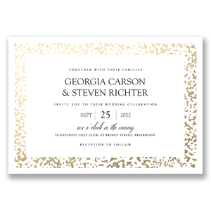 Sophisticated Speckle Foil Wedding Invitation White Gartner Studios Wedding Invitation 11135