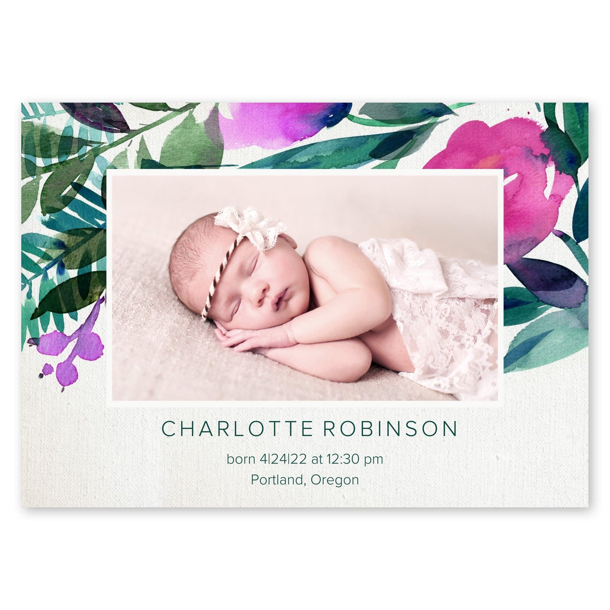 Spring Blossom Baby Announcement Blush Gartner Studios Baby Announcement