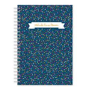 Sprinkle Pattern Custom Notebook Navy Gartner Studios Notebooks 97517