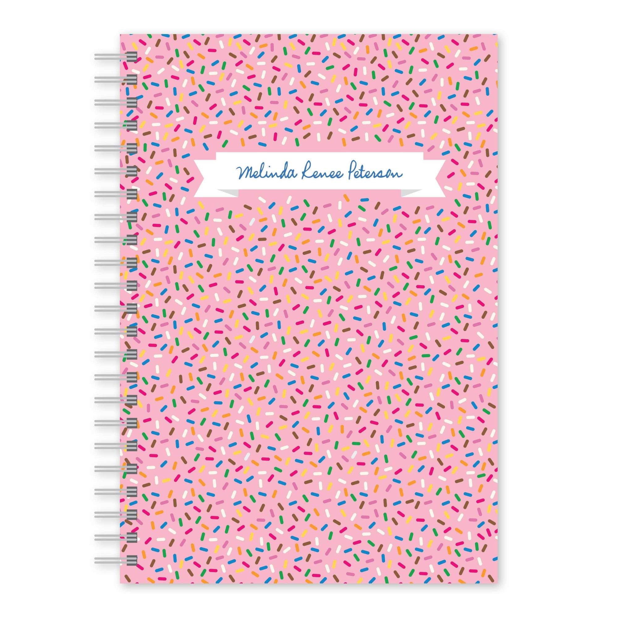 Sprinkle Pattern Custom Notebook Pink Gartner Studios Notebooks 97517