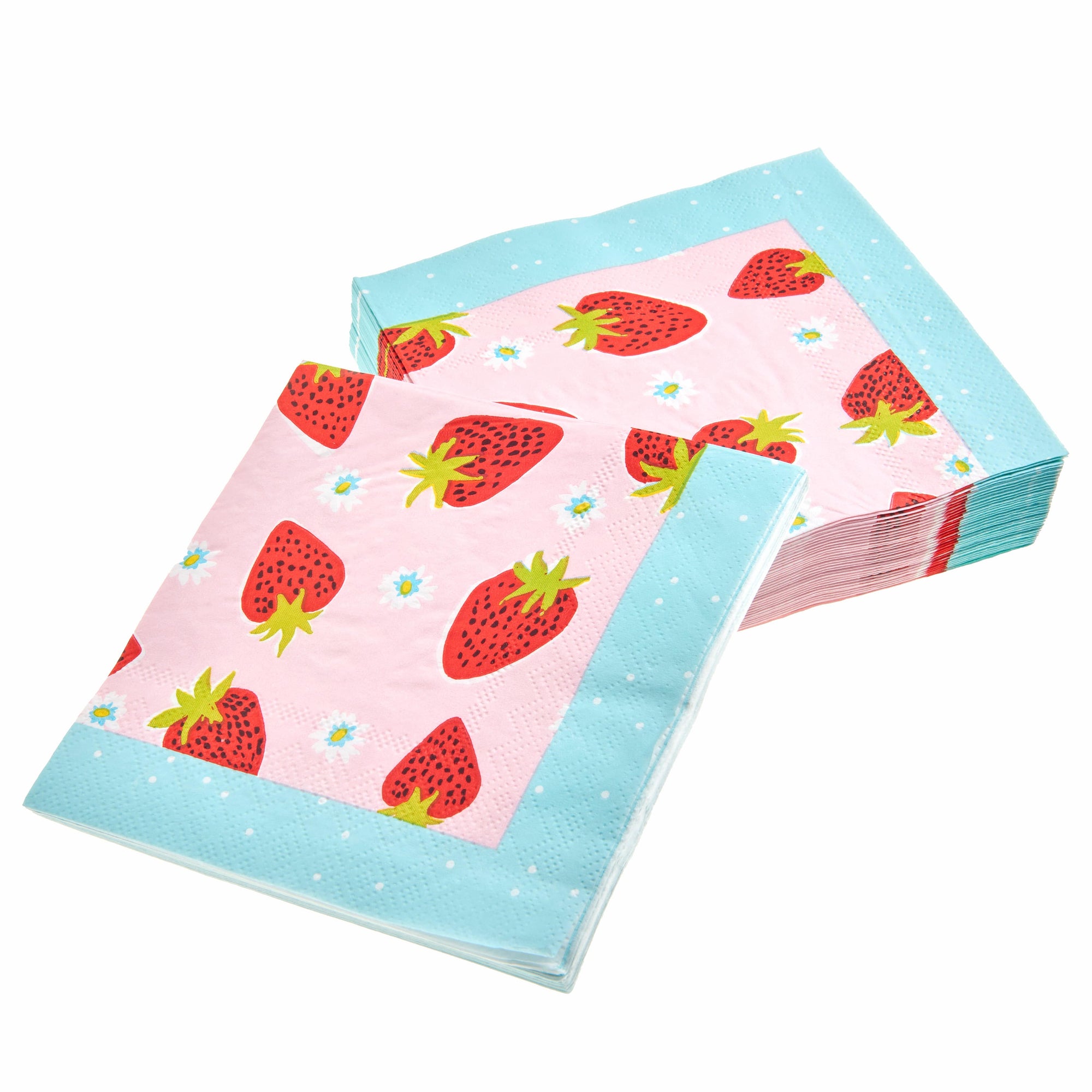 Strawberry Cocktail Napkins - 40 Count Roobee Napkins 89213