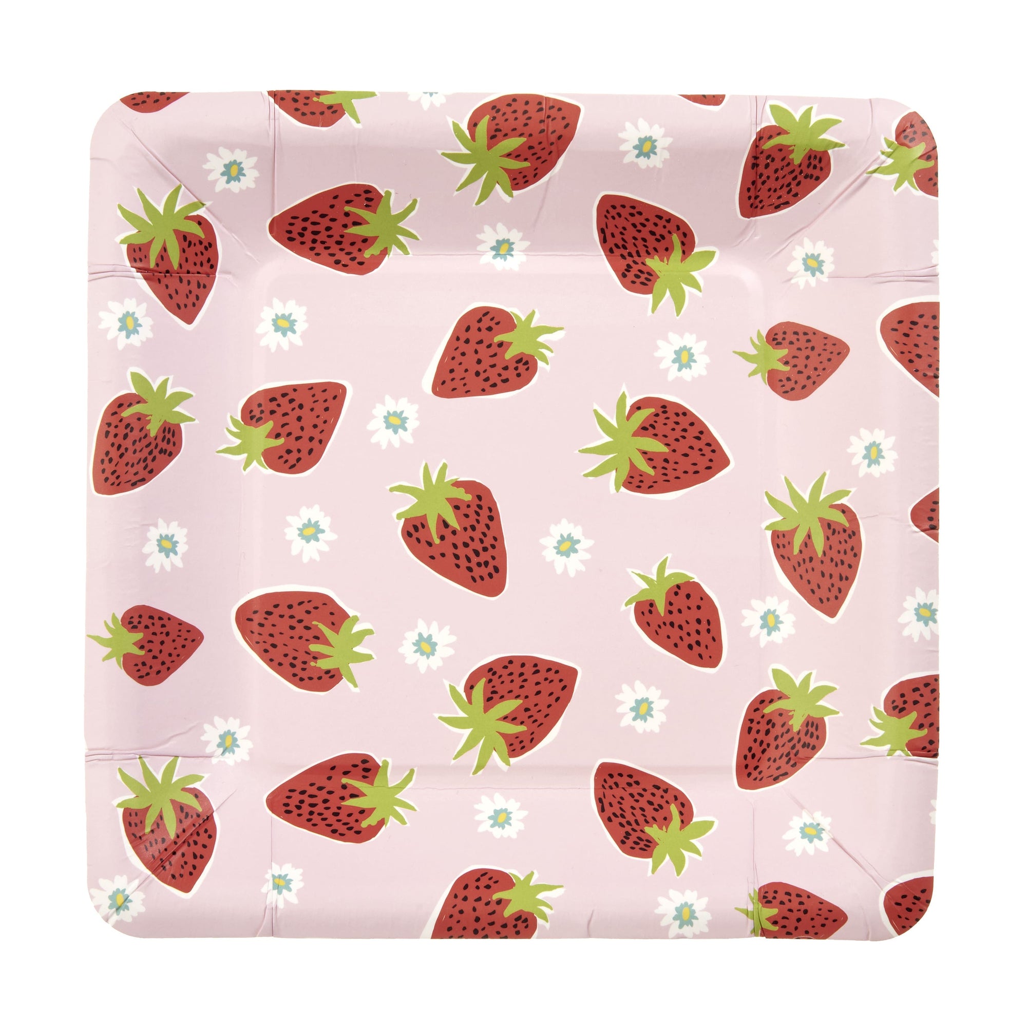 Strawberry Snack Plate - 16 Count Roobee Plates + Dishes 93061