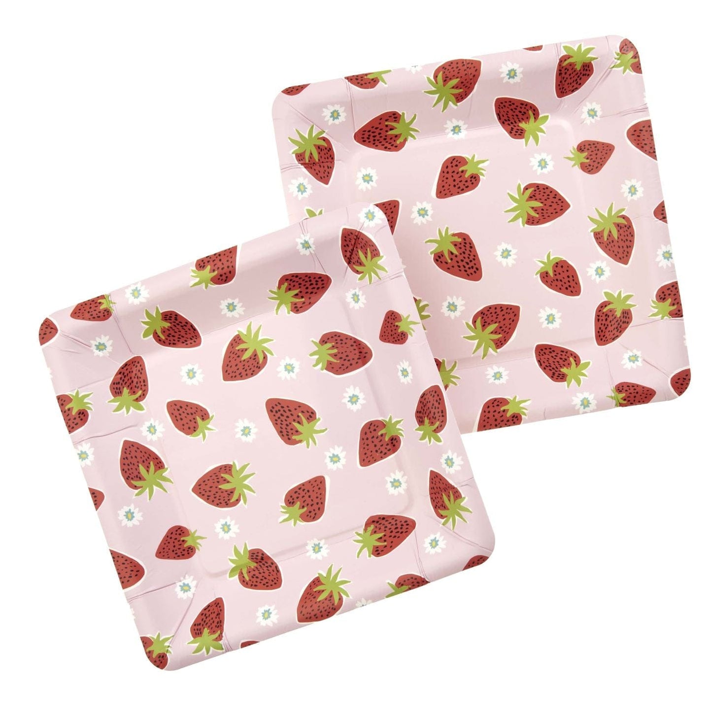 Strawberry Snack Plate - 16 Count Roobee Plates + Dishes 93061
