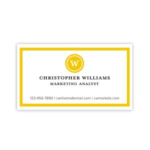 Striped Note Custom Business Card Mustard Gartner Studios Business Cards 97449