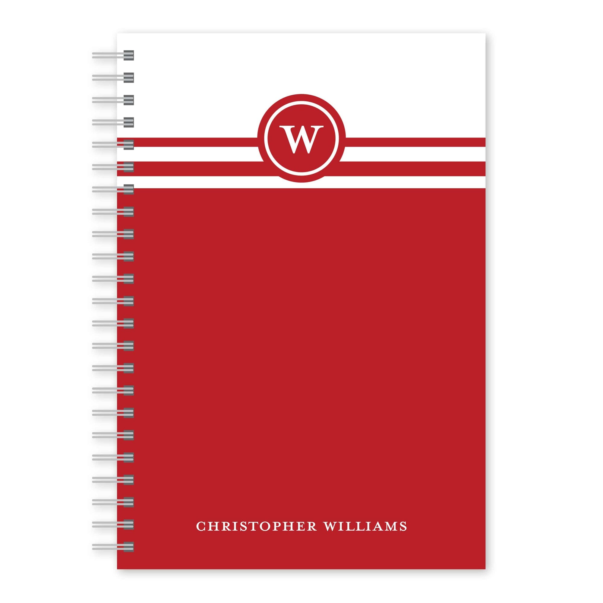 Striped Note Custom Notebook Red Gartner Studios Notebooks 97507