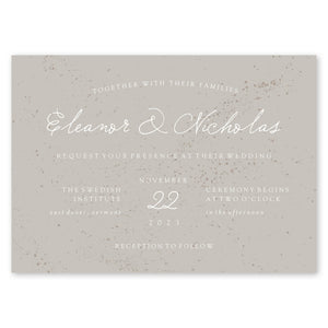 Subtle Stipple Wedding Invitation Taupe Gartner Studios Wedding Invitation 96941