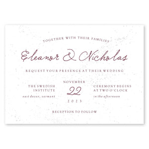 Subtle Stipple Wedding Invitation White Gartner Studios Wedding Invitation 96941