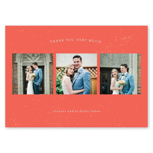 Subtle Stipple Wedding Thank You Warm Red Gartner Studios Cards - Thank You 11209