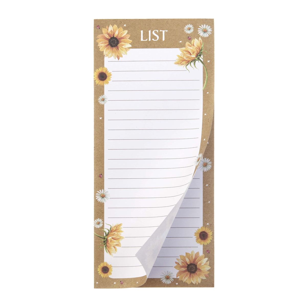 Sunflower List Magnetic Notepad Gartner Studios Notepads 94603