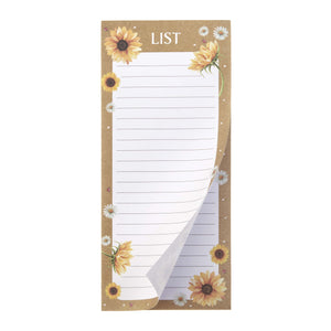 Sunflower List Magnetic Notepad Gartner Studios Notepads 94603