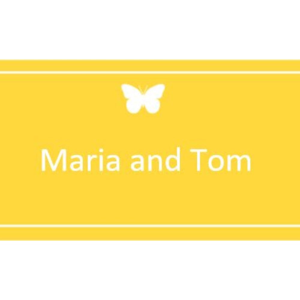Template for 8.5 x 11 Butterfly Labels | Gartner Studios