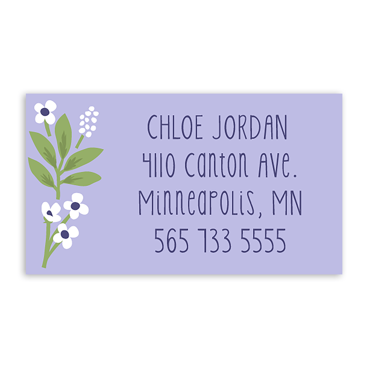 Thankful Florist Custom Business Card Lavender Gartner Studios Business Cards 97443