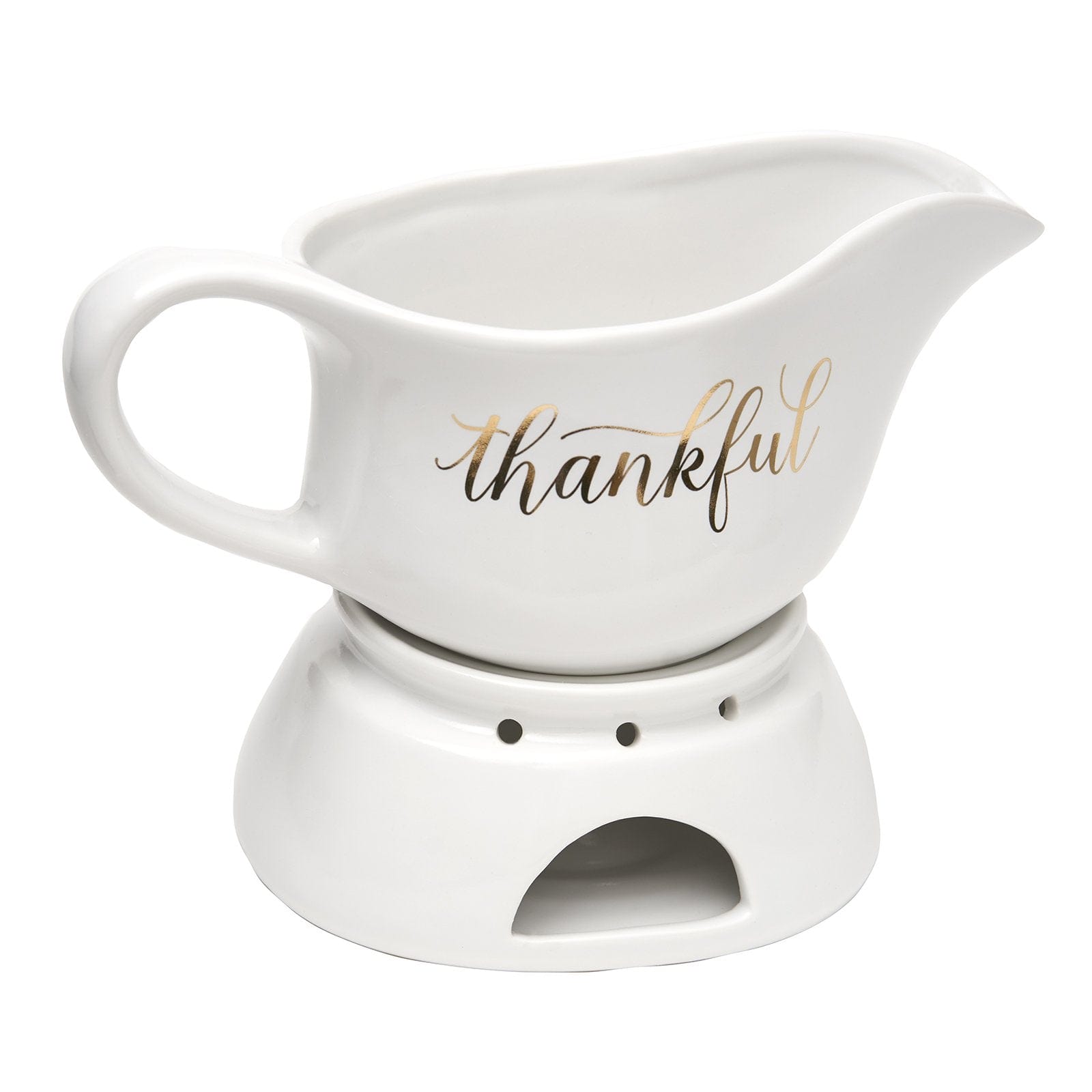 Thankful Gravy Boat with Warming Stand Style Me Pretty