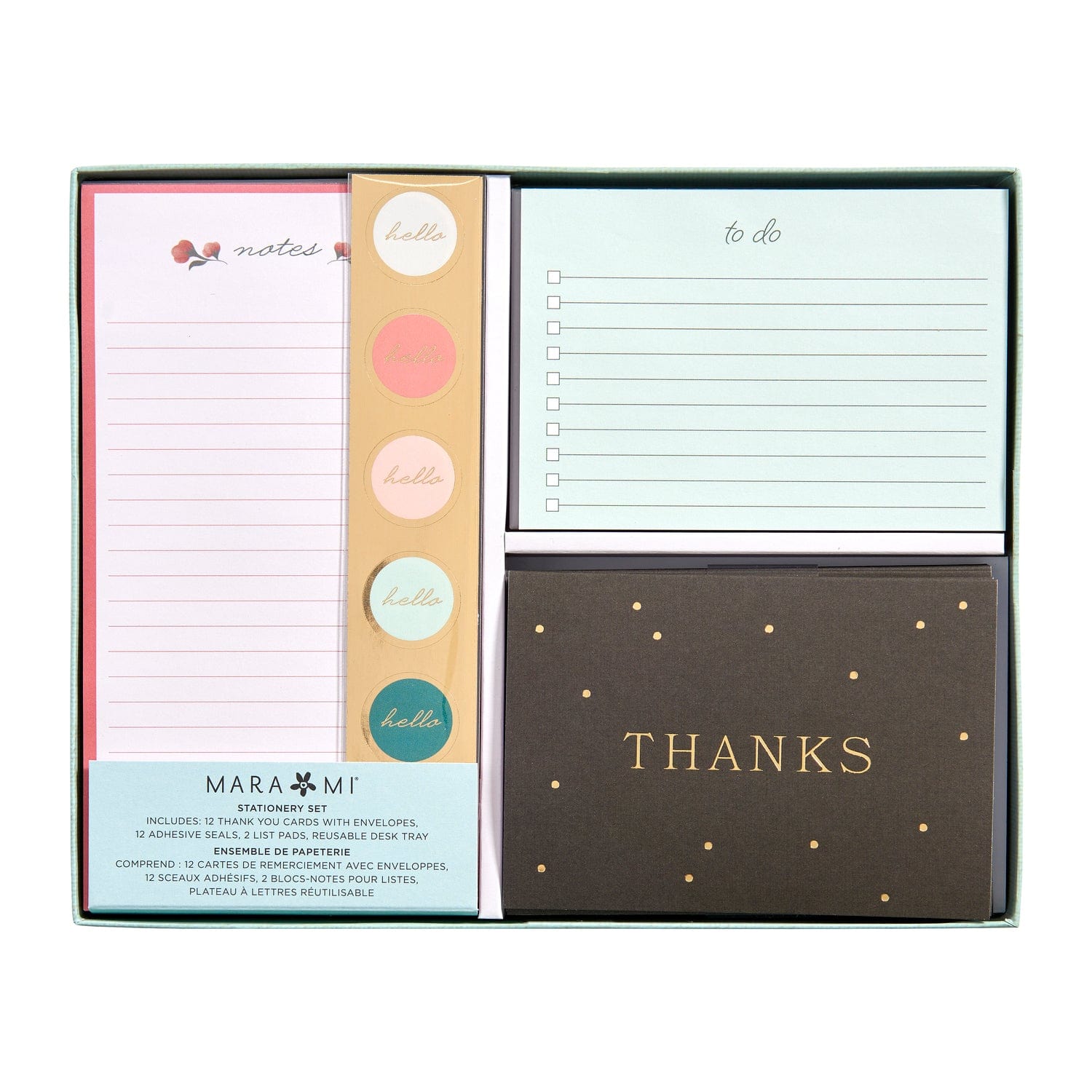 To Do Desk Stationery Set - Floral Gartner Studios Cards - Thank You 94630