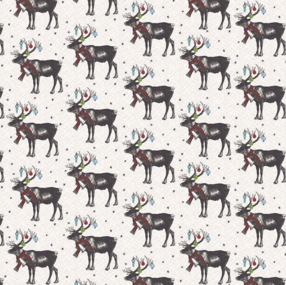 Traditional Decorated Deer With Lights Gift Wrap Gartner Studios Wrapping Paper 54797
