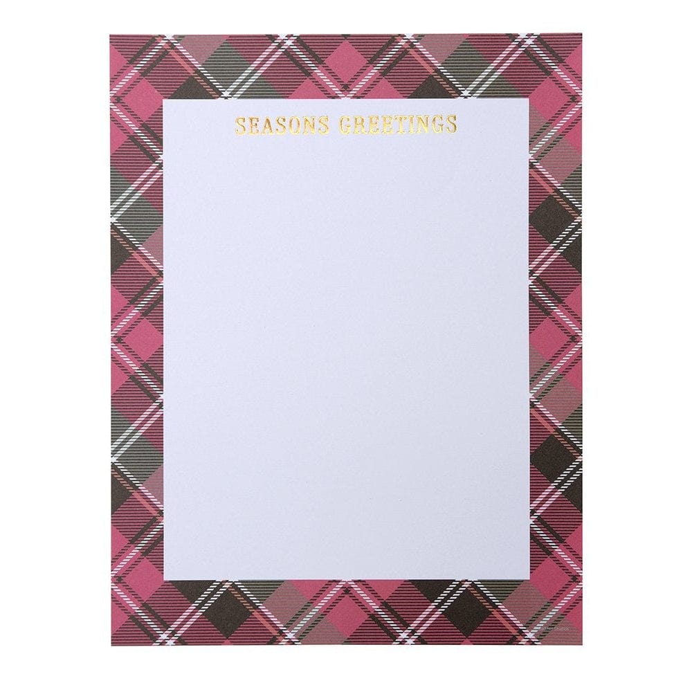 Traditional Plaid Border Holiday Stationery Paper - 40 Count Gartner Studios Stationery Paper 42551