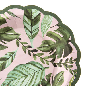 Tropical Leaf Snack Plates - 16 Count Gartner Studios Plates + Dishes 94871