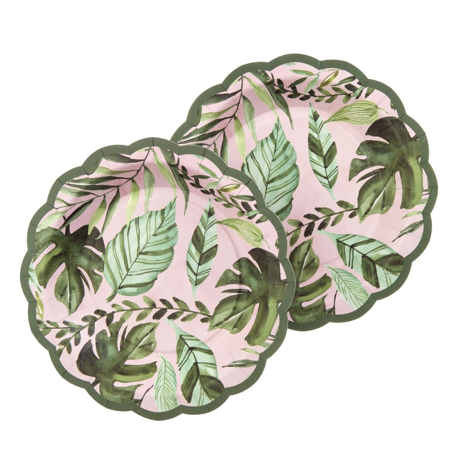 Tropical Leaf Snack Plates - 16 Count Gartner Studios Plates + Dishes 94871