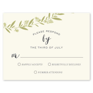 Twinkling Jars Wedding Response Card Charcoal Gartner Studios Response Cards 10618