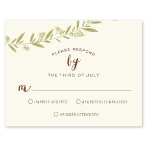 Twinkling Jars Wedding Response Card Chocolate Gartner Studios Response Cards 10618