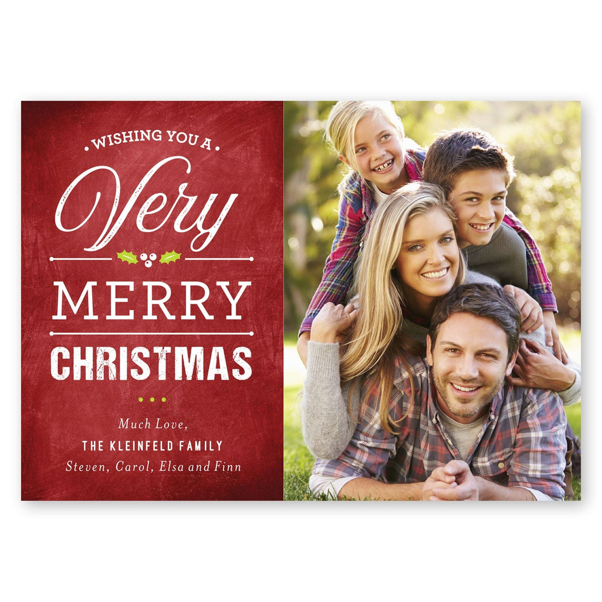 Very Merry Holiday Card Red Gartner Studios Christmas Card 95458