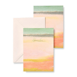 Watercolor And Gold Foil 'thanks' Note Card Set Gartner Studios Cards - Thank You 30444