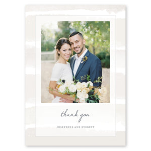 Watercolor Ribbons Wedding Thank You Bone Gartner Studios Cards - Thank You 11169
