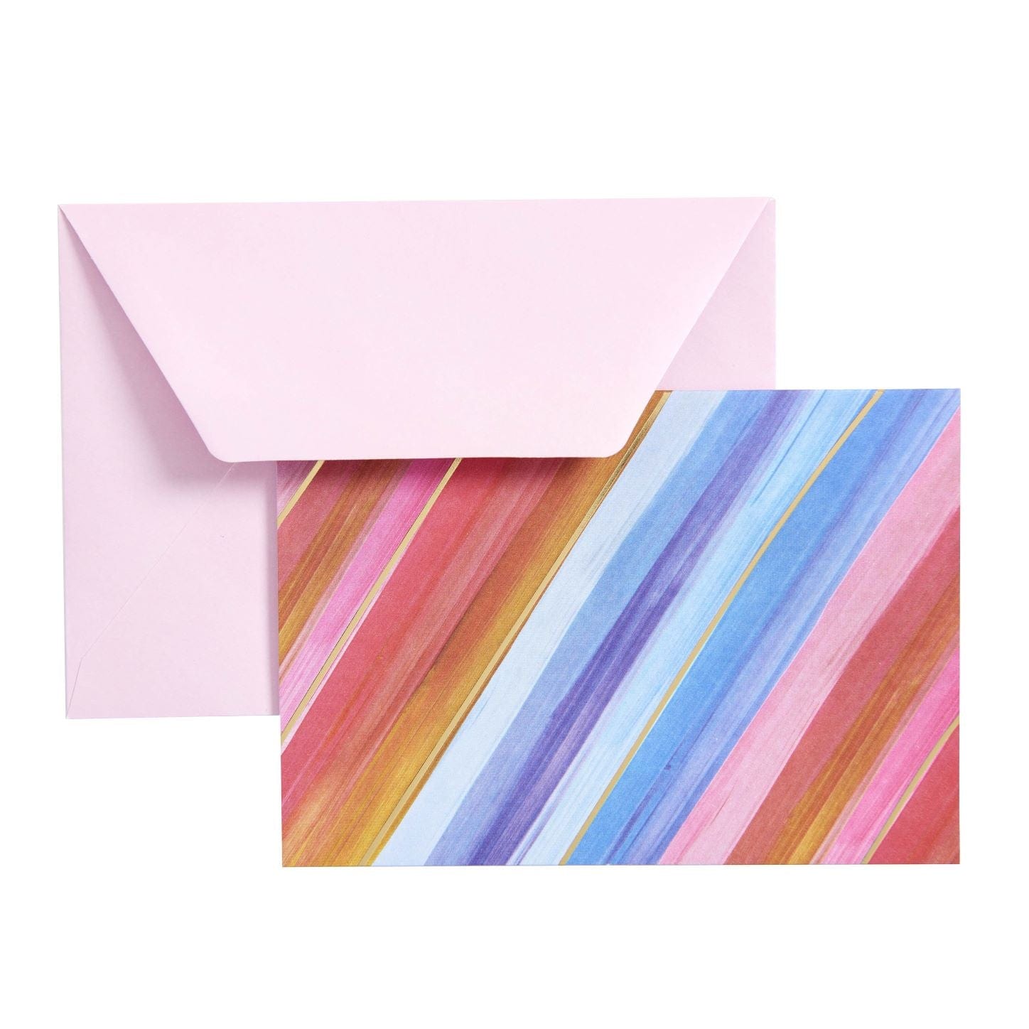 Pastel Blank Flat Panel Note Cards And Colored Envelopes, 100-Count