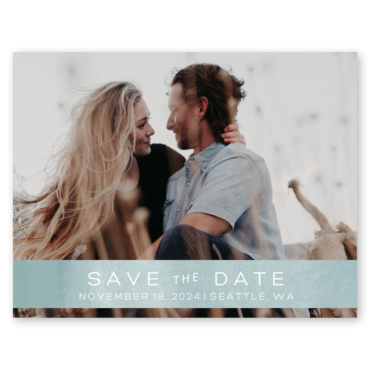 Watercolor Stripes Save The Date Deep Teal Gartner Studios Save The Dates 96037