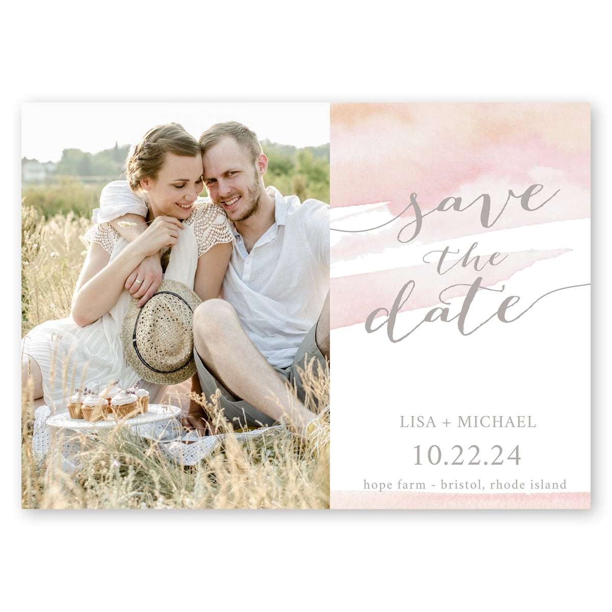 Watercolor Wash Save The Date Blush Gartner Studios Save The Dates 96044