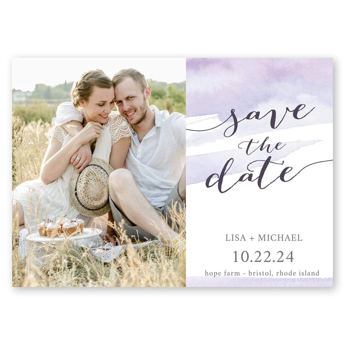 Watercolor Wash Save The Date Periwinkle Gartner Studios Save The Dates 96044
