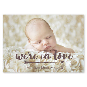 We're In Love Baby Announcement Kraft Gartner Studios Baby Announcement